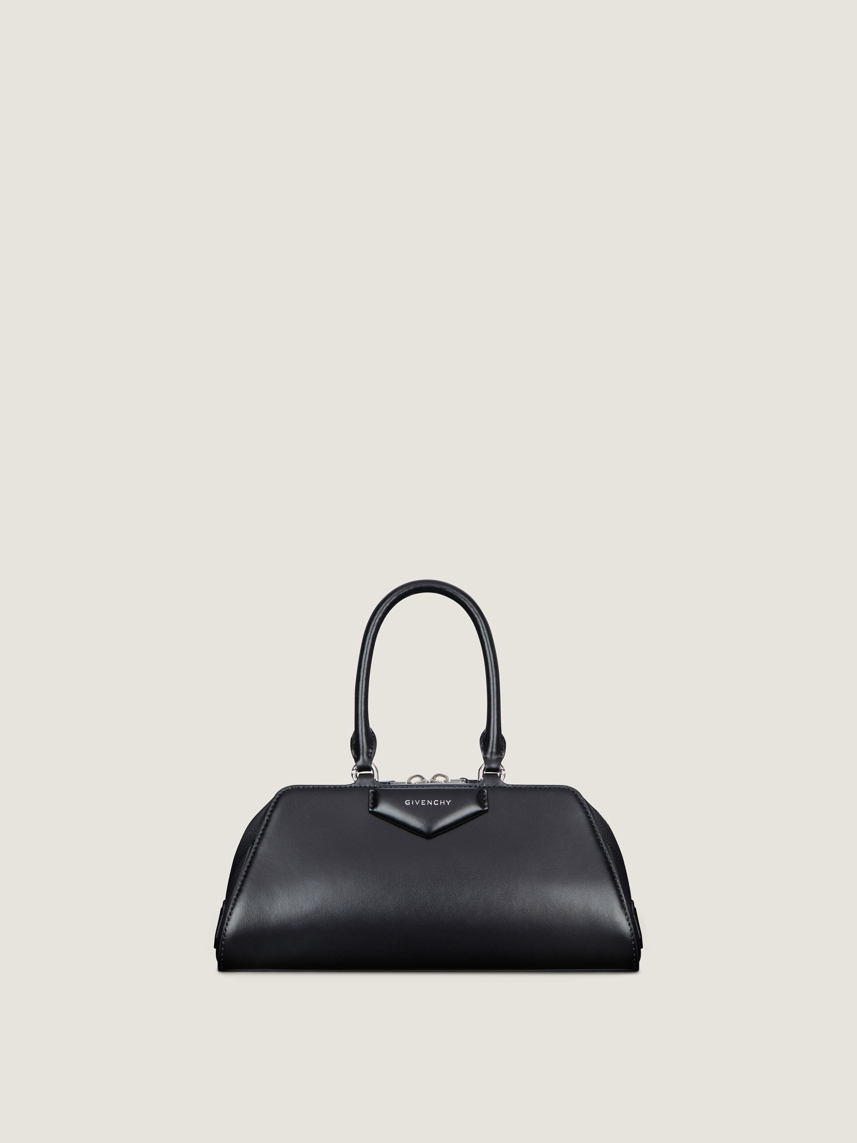 Small Antigona East-West bag in Box leather